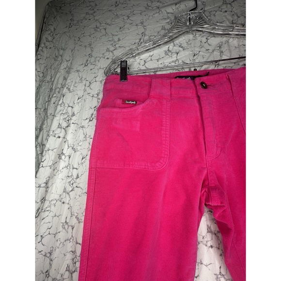Vintage Y2K South Pole Pink Patches Spellout Straight Leg Corduroy Jeans | Sz: 9 - Picture 4 of 11